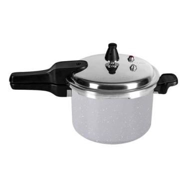 Imagem de Panela de pressao brinox c/ inducao 5,4l gris - 4954/103, Cinza, 22cm