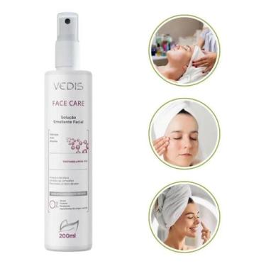 Imagem de Solução Emoliente Facial Limpeza Profissional Face Care Vedis 200ml