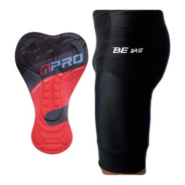 Imagem de Bermuda Ciclista Be Fast PRO Gel D80 Masculina Tam. GG Preto
