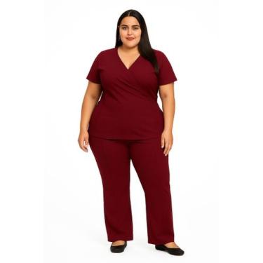 Imagem de conjunto enfermeira, pijama na malha com elastano - Nascer do Sol, Vin