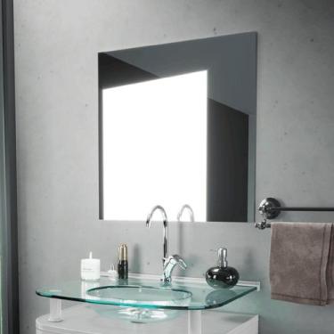 Imagem de Espelho Decorativo Quadrado 44x44cm Prata - Cris Metal