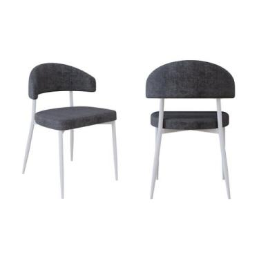 Imagem de Cadeira Bless Fixa com 4 Pés 55 x 52,5 x 77,5 cm com 2 Unidades Preto/