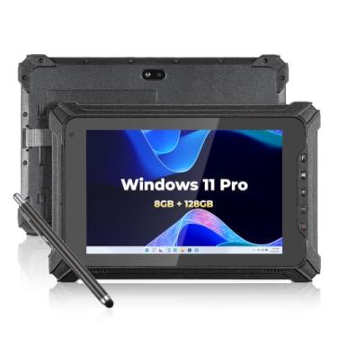 Imagem de Tablet MUNBYN 2025 Windows IRT06 robusto, 8" atualizável para Windows 11 Pro, tablet resistente de 8 GB + 128 GB, legível à luz solar de 700 nits, PC robusto com Intel N5100 para construção