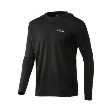 Imagem de Camisa De Pesca Masculina Com Capuz E Proteção UV De Manga Longa Para 