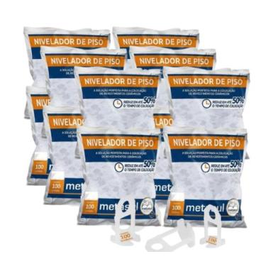 Imagem de Kit 1500 Nivelador Espaçador Clips Piso 3mm Metasul