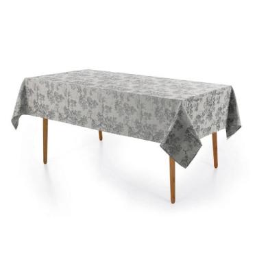 Imagem de Toalha de Mesa 8 Lugares Karsten Sempre Limpa Grazia Cinza