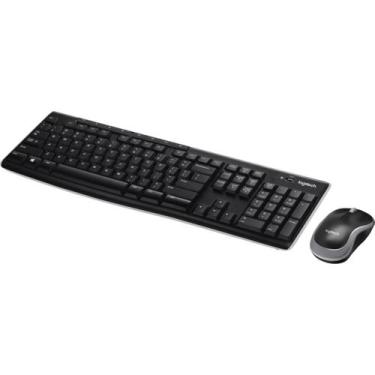 Imagem de Kit Teclado e Mouse Logitech MK270 Sem Fio Black ABNT, 920-004433