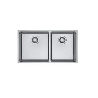 Imagem de Cuba Dupla Franke Linea FEX 22040/34 Aço Inox 80x44cm Com Acessórios E