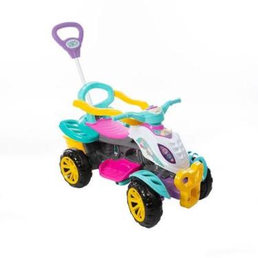 Imagem de Quadriciclo Maral Menina 2 Funções Passeio e Pedal Haste Guia Seguro R