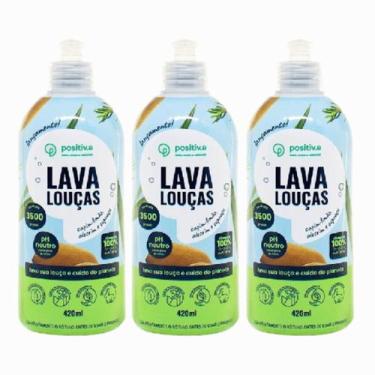 Imagem de Kit 3 Lava Louça Capim Limão Positiva hipoalergênico 1,260ml