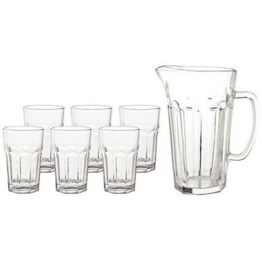 Imagem de Conjunto de Jarra 1L e Copos 300ml de Vidro - Hauskraft 7 Peças, Trans