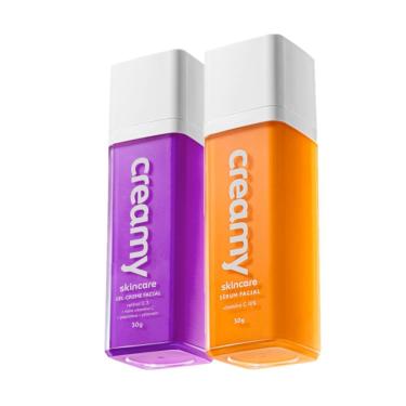 Imagem de Kit Skincare Vitamina C Retinol com Sérum Facial e Gel-Creme Antirrugas 30ML Multicolorido Creamy