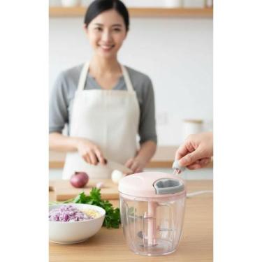 Imagem de Triturador Manual 5 Lâminas Aço Inox 900ml - Congratulations Store