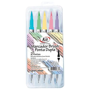 Imagem de Caneta Kit Dual Brush Tons Pastel 5 Cores.