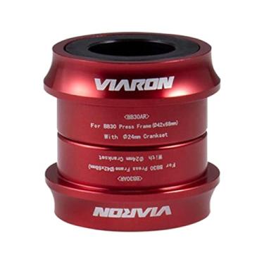 Imagem de Suporte inferior para de montanha e eixo da ferramenta BB30 / PF30 com rolamento Peça de em liga de alumínio de 24 mm, BB30AR vermelho