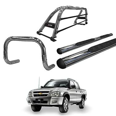 Imagem de Kit Quebra Mato +Santo Ant +Estribo Oval-S10 94/11 Cromo C/D