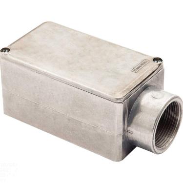 Imagem de Condulete fixo 1.1/4" tipo "E" - com tampa / rosca BSP / sem pintura Tramontina