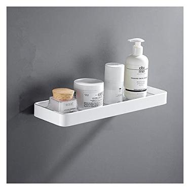 Imagem de ZTBH Divisor de banheiro 25 cm 35 cm 45 cm, prateleiras quadradas de vidro para banheiro, prateleira branca para banheiro, conjunto de ferragens para banheiro (cor : 25 cm)