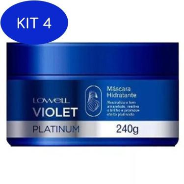 Imagem de Kit 4 Lowell Máscara Hidratante Violet Platinun 240 gr