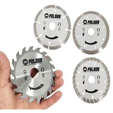 Imagem de Kit 4 Discos para Porcelanatos, ceramica, concreto, pedras, telhas, e Madeira - FELSEN