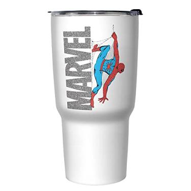 Imagem de Marvel Caneca de viagem com isolamento de aço inoxidável com logotipo Spidey, 765 g, multicolorida