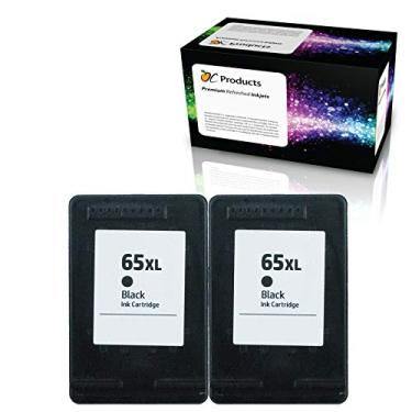 Imagem de Cartucho de tinta recarregável OCProducts para HP 65 65XL para impressoras HP Deskjet 3720 3755 3730 3752 3732 3758 2652 2655 (2 pretas)
