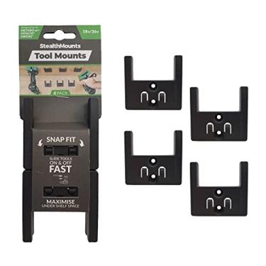 Imagem de StealthMounts Metabo HPT Tool Mounts Snap Fit | Suportes de ferramentas Metabo HPT | Pacote com 4 | Organizadores de ferramentas de bloqueio Metabo HPT 18 volts