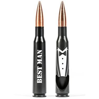 Imagem de Presentes de melhor homem para casamento - Abridor de garrafas gravado "BEST MAN" 50 Cal I Best Man Presente de proposta I Will You Be My Best Man Gifts