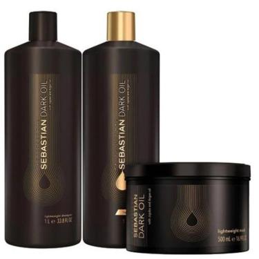 Imagem de Shampoo+ Condicionador+ Mascara Sebastian Dark Oil (Tamanhos Profissio