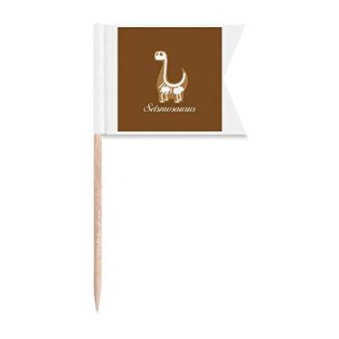 Imagem de Bone Dinosaur Diplodocus Art Deco Presente Fashion Palito Bandeiras Marcação para Bolo Festa Prato de Queijo