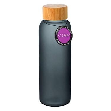Imagem de Garrafa Squeeze em Vidro 500 ml Tampa em Bambu Lucid TopGet (Preto)