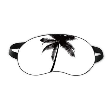 Imagem de Coconut Tree Beach Black Outline Sleep Eye Shield Soft Night Vlindfold Shade Cover