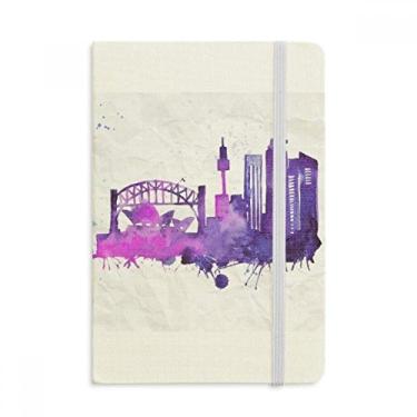Imagem de Austrália Sydney Ópera House Caderno Aquarela Tecido Capa Rígida Diário Clássico Diário A5