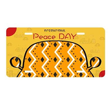 Imagem de DIYthinker Placa de carro laranja Happy Fear Halloween Decoração de carro Dia da Paz