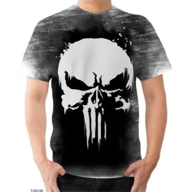 Imagem de Camiseta Camisa Justiceiro Caveira Skull Filme Luta Crime - Estilo Viz