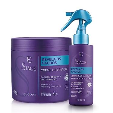 Imagem de Eudora Kit Siàge Revela Os Cachos: Creme para Pentear 500g + Spray Capilar 100ml
