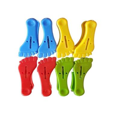 Imagem de Prendedor pregador de roupas alimentos 8 pçs pezinho