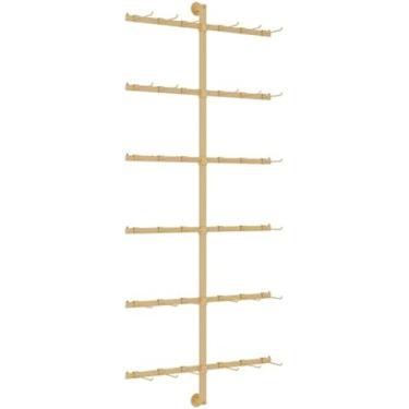 Imagem de Expositores De Roupas Para Lojas De Roupas Rack De Roupas Para Clientes De Varejo, Rack Organizador De Acessórios Montado Na Parede Com Ganchos, Rack De Metal Multifuncional Meias Prateleira Supor