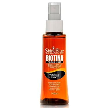 Imagem de Tonico Capilar Biotina Crescimento e Antiqueda Fios do Cabelo Force Hair Shine Blue