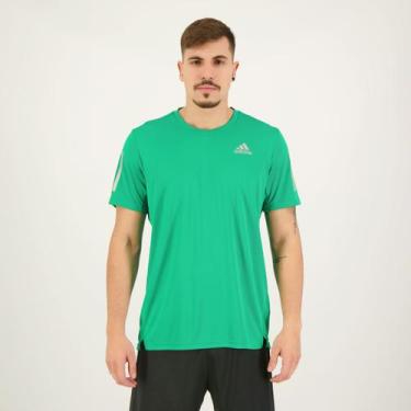 Imagem de Camiseta Adidas Own The Run Verde E Prata