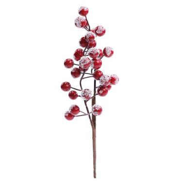 Imagem de Galho Curto Nevado C/Frutas Vrm/Bco 30cm C/1un 1015514