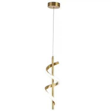 Imagem de Pendente Espiral Dourado 40cm Led 12W 3200K Bivolt
