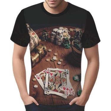 Imagem de Camisa Camiseta Tshirt  Baralho Poker Roleta Sorte Dados 4 - Enjoy Sho