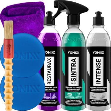 Imagem de Kit Renovador Restaurador de Plastico Restaurax Intense Sintra Fast Vonixx
