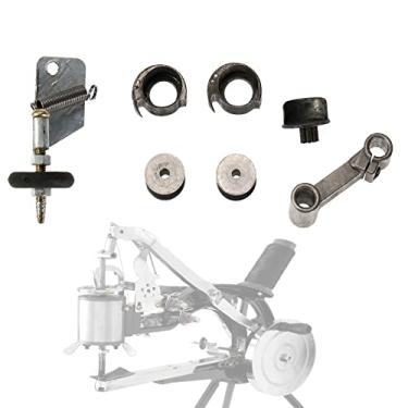 Imagem de IRONWALLS Kit de acessórios de máquina de costura de couro, 7 peças de reposição para máquina de reparo manual universal de sapateiro, elo de conexão de barra de agulha, conjunto de rebobinamento,