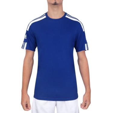 Imagem de Camiseta Adidas Squad 21 Azul e Branca-Masculino