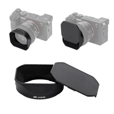 Imagem de JJC Para-sol quadrado de metal para lentes Sony FE 50 mm f2,5 G, FE 40 mm f2,5 G, FE 24 mm f2,8 G, substitui o para-sol Sony ALC-SH165 ALC-SH166