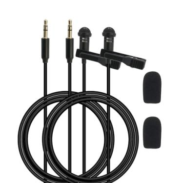 Imagem de Pacote com 2 microfones Lavalier para Rode, transmissor sem fio Sennheiser/ME 2 microfones - clipe de lapela Lav, usável, omnidirecional, TRS de 3,5 mm