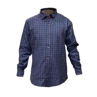 Imagem de Camisa Ogochi Slim Xadrez Azul-Masculino
