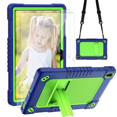 Imagem de FIEWESEY Capa para tablet Walmart ONN 10.1 polegadas Gen 4 com 2 peças protetoras de tela, capa infantil resistente à prova de choque com suporte e alça de ombro para Onn 25.7 cm 2024 modelo 100135925